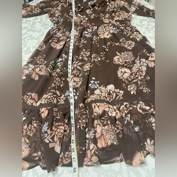 - NWT River Island Plus Disty Floral Dress size US 20 - Picture 6 of 10